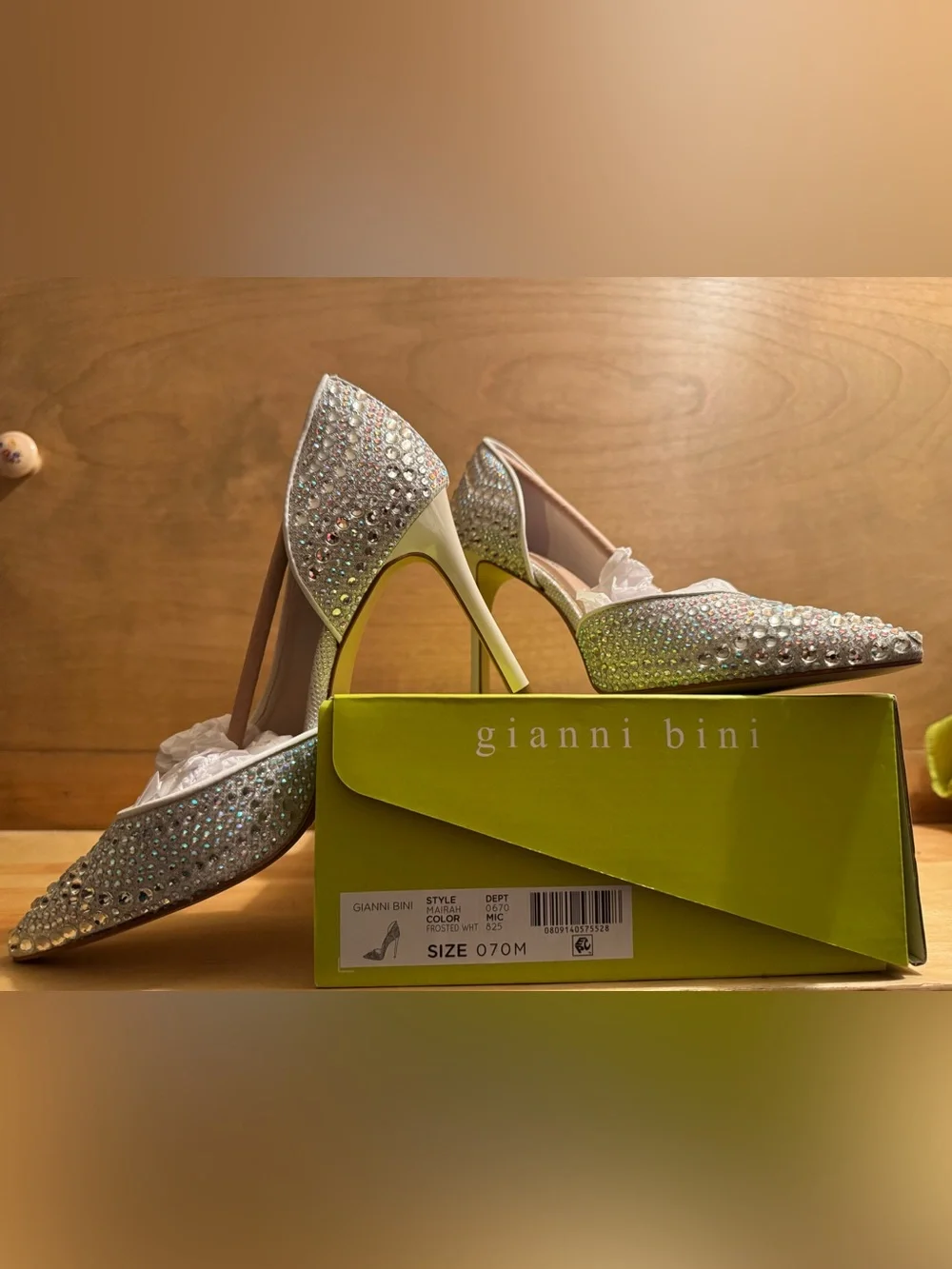 Gianni Bini Silver Crystal Pointed Toe Rhinestone Pumps
